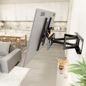 RICOO Support Murale TV 32-65 R28 Pouces 81-165cm Orientable Inclinable Rotatif Support TV Universel Accroche pour Tele VES