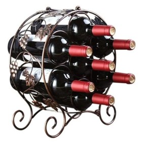 MObyat Casier à vin Casier à vin 7 Bouteilles comptoir Support de vin en métal étagère de Stockage de vin Affichage casier à 