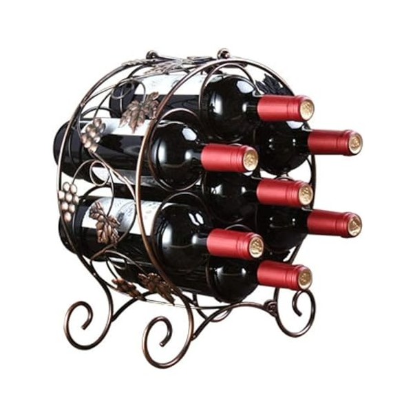 MObyat Casier à vin Casier à vin 7 Bouteilles comptoir Support de vin en métal étagère de Stockage de vin Affichage casier à 