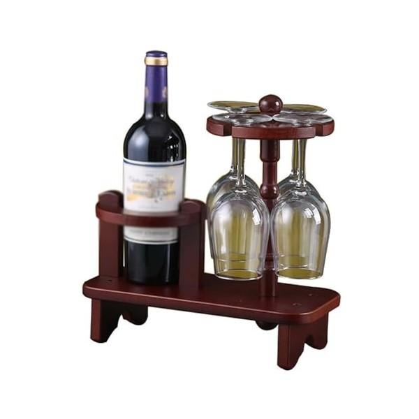 MObyat Casier à vin Casier à vin en Bois rétro Bouteille de vin casier à Verre à vin Porte-gobelet Suspendu Porte-Verre à vin