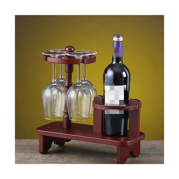 MObyat Casier à vin Casier à vin en Bois rétro Bouteille de vin casier à Verre à vin Porte-gobelet Suspendu Porte-Verre à vin