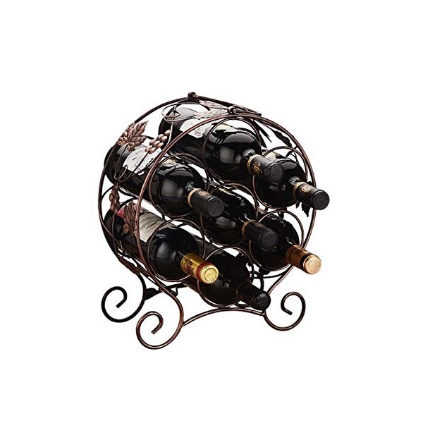 Casier à vin sur pied créatif casier à vin en fer artisanal étagère à vin décoration de bureau stockage de vin moderne pour c