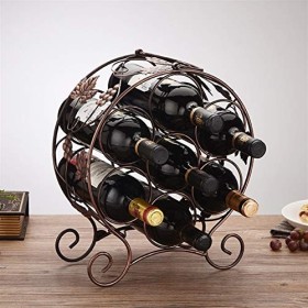 Casier à vin sur pied créatif casier à vin en fer artisanal étagère à vin décoration de bureau stockage de vin moderne pour c