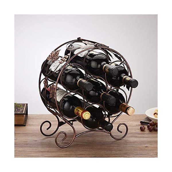 Casier à vin sur pied créatif casier à vin en fer artisanal étagère à vin décoration de bureau stockage de vin moderne pour c
