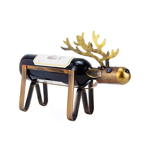 SHERAF Casier à vin sur Pied en Fer à Fleurs européen pour Le Stockage du vin, comptoir Moderne, décoration darmoire à vin p