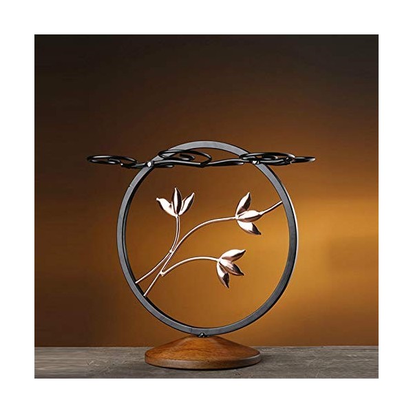 IOSIX Étagère de stockage dalcool, Porte-gobelet en verre de vin Titulaire de fer creux Créer à vin Stand Champagne Porte-Ve