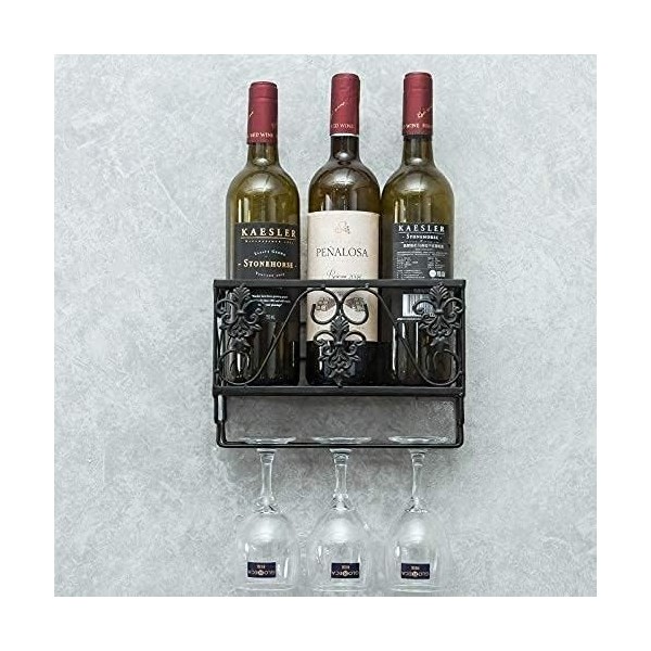 Casier à vin en Fer Suspendu, casier à vin Minimaliste Moderne, casier Haut, casier à vin, Mur à lenvers, casier à vin Suspe