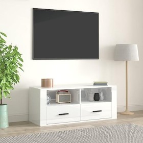 Meuble TV,Étagère TV Flottante, Support de Télévision Flottant Fixé au Mur Centre de Console Multimédia de Divertissement Gra