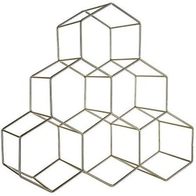 SCIAZA Casier à vin en Fer de Style Simple pour 6 Bouteilles, pour Cuisine, Salon, Rangement Couleur : doré Efficency