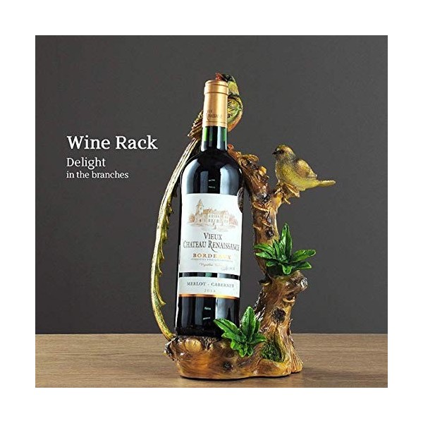 Sculpture en résine Marron casier à vin créatif Fait à la Main Statue Abstraite Maison Salon Armoire à vin Bureau décor Chamb