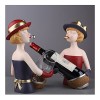 Casier à vin Porte-Bouteille de vin, Armoire à vin à dégustation Unique, Sculpture de Fille en résine créative, pour la Maiso