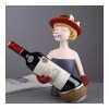 Casier à vin Porte-Bouteille de vin, Armoire à vin à dégustation Unique, Sculpture de Fille en résine créative, pour la Maiso