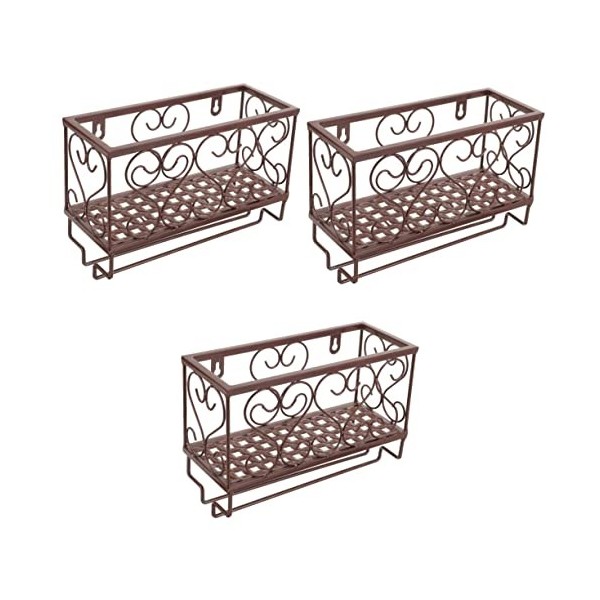 BESTonZON Décoration Dintérieur 3 Pièces Casiers à Vin Casier à Vin Rouge Cave à Vin Porte- De Vin Suspendu Mur Porte- De Vi