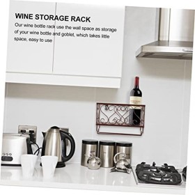 BESTonZON Décoration Dintérieur 3 Pièces Casiers à Vin Casier à Vin Rouge Cave à Vin Porte- De Vin Suspendu Mur Porte- De Vi