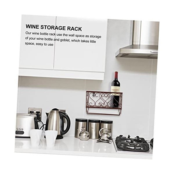 BESTonZON Décoration Dintérieur 3 Pièces Casiers à Vin Casier à Vin Rouge Cave à Vin Porte- De Vin Suspendu Mur Porte- De Vi