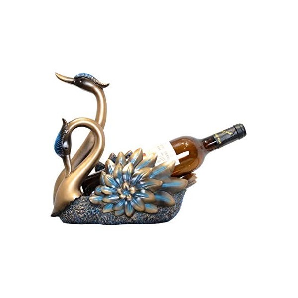 SOVORM Support de Stockage de vin de Table Support de Stockage de vin Cygne Bleu casier à vin décoration Cuisine Restaurant c