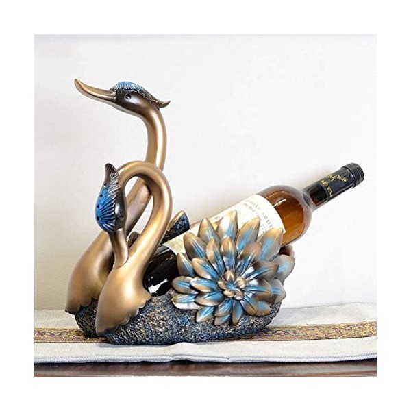 SOVORM Support de Stockage de vin de Table Support de Stockage de vin Cygne Bleu casier à vin décoration Cuisine Restaurant c