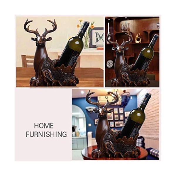Support de stockage de vin de table Support de stockage de vin Elk européen Décoration de casier à vin Décoration Cuisine Res