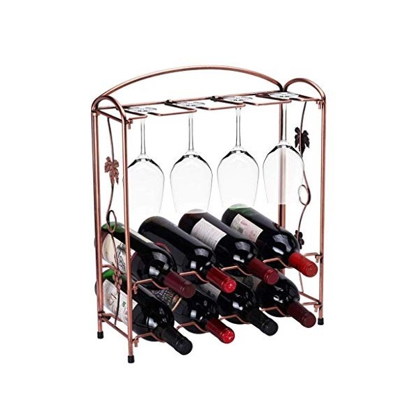 DEUYO Casier à vin détachable casier à vin en Fer forgé et Support de Verre à vin casier à Verre à vin Rouge casier à vin Acc