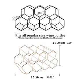 Casier à vin Moderne en nid dabeille casier à vin Bar casier à vin Bijoux en Fer forgé créatif en métal Maison présentoir à 
