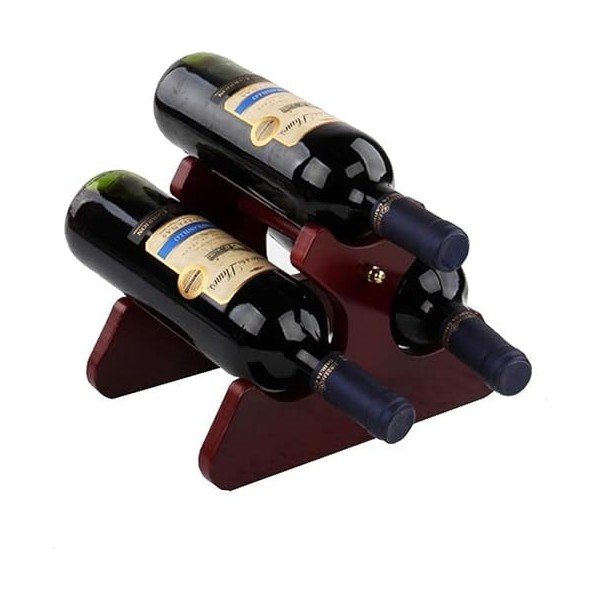 Casier à Vin Mural Étagère à Vin Murale Casier à vin en bois, support de stockage de vin de table, présentoir de comptoir, or