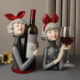 Casier à vin Casier à vin de cuisine for filles, décoration rituelle, ornements darmoire, casier à vin décoratif for table d