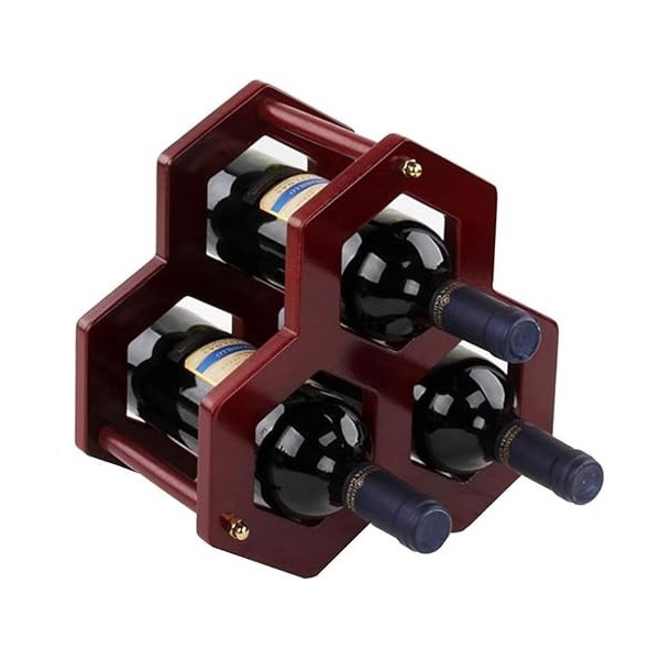 Casier À Vin Suspendu Casier À Vin Mural Casier à vin en bois, support de stockage de vin de table, présentoir de comptoir, o