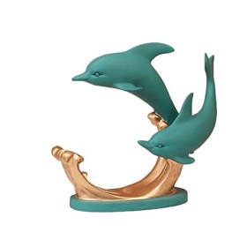 Casier à vin sur pied créatif dauphin casier à vin ameublement résine fer forgé porte-bouteille de vin présentoir de rangemen