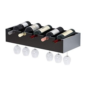 Casier à Vin Accueil Support Rouge Support de Verre à Vin Restaurant S, Style Européen Rétro Armoire à Vin Murale en Bois Mas