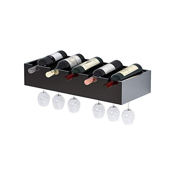 Casier à Vin Accueil Support Rouge Support de Verre à Vin Restaurant S, Style Européen Rétro Armoire à Vin Murale en Bois Mas