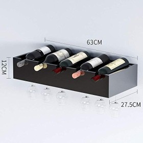 Casier à Vin Accueil Support Rouge Support de Verre à Vin Restaurant S, Style Européen Rétro Armoire à Vin Murale en Bois Mas