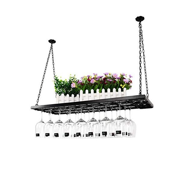 ANSNOW Porte-Verres À Vin Rouge À LEnvers Maison Porte-Verres À Pied Suspendu Casier À Vin Fer Art Créativité Décoration Éta