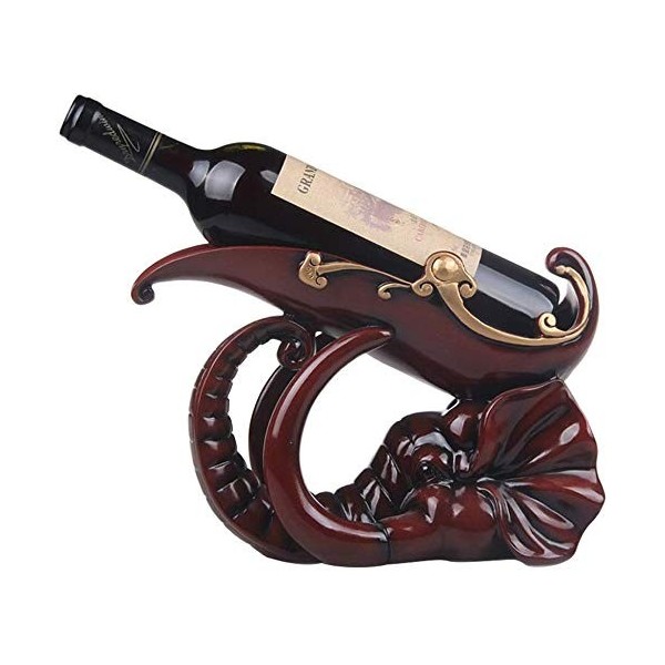 Support de stockage de vin de table Support de stockage de vin Éléphant rouge Style Casier à vin en résine Personnalité Maiso