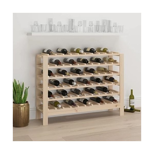 Casier à vin 109,5x30x82 cm Bois de pin massif