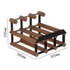 Tyewomiy Casier à vin for Placard, casiers à vin en Bois, Porte-vin 1/2/3 Couches Color : Wood+Black, Size : 3X2 Grid 
