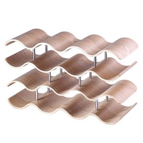 AUSUB Casier à vin Grille de vin de vin en Bois Solide Boîtier en Bois Massif/créativité Meuble à vin à vin à la Maison 4 Co