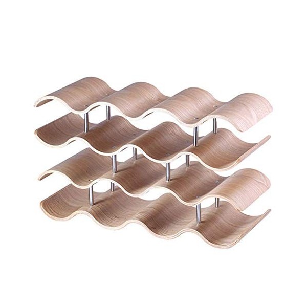 AUSUB Casier à vin Grille de vin de vin en Bois Solide Boîtier en Bois Massif/créativité Meuble à vin à vin à la Maison 4 Co