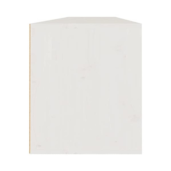 Metrile 80 x 30 x 35 cm - Armoire murale à 2 compartiments - En pin massif - Marron miel - Meuble pour salon, TV, meuble TV, 