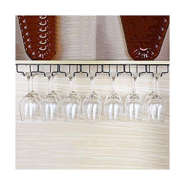 FanXus Casier à vin monté sur Support de vin, Support européen de Support de casier à vin en Verre de Fer, 50,5 * 22,5 cm Mad