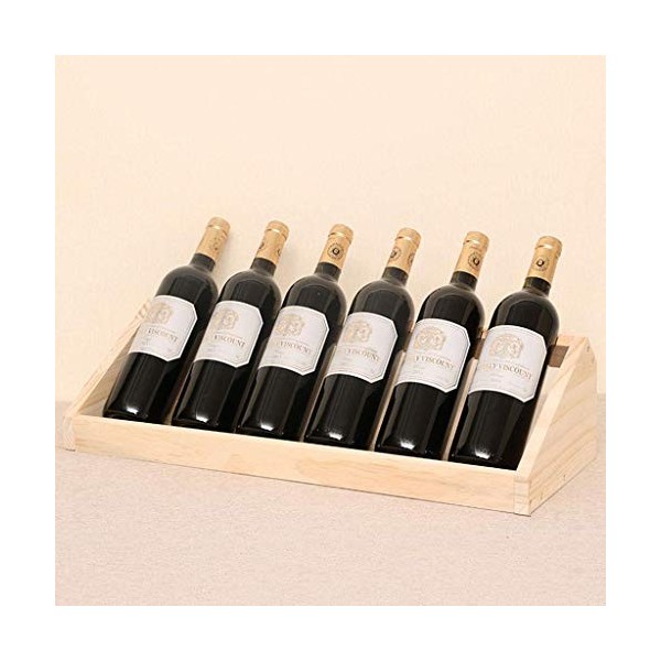 PUCHEN Porte-Bouteille de casier à vin en Bois, Assemblage détagère darmoire de Stockage de vin autoportant requis, pour la
