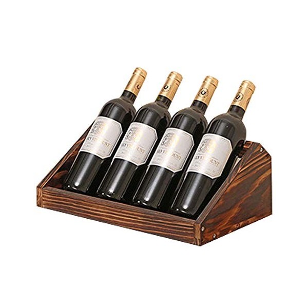 PUCHEN Porte-Bouteille de casier à vin en Bois, Assemblage détagère darmoire de Stockage de vin autoportant requis, pour la