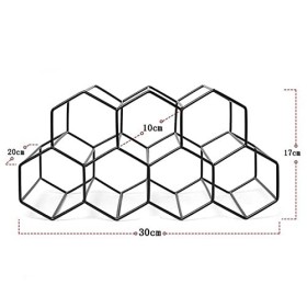 Casier à vin en métal en nid dabeille, Support à vin, Accessoires Nordiques pour la Maison, décoration darmoire à vin, 7 gr