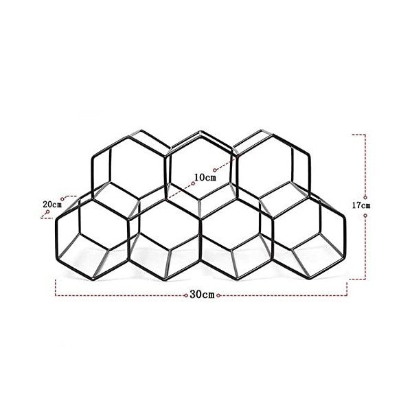 Casier à vin en métal en nid dabeille, Support à vin, Accessoires Nordiques pour la Maison, décoration darmoire à vin, 7 gr
