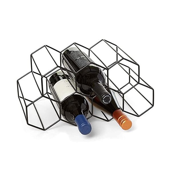 Casier à vin en métal en nid dabeille, Support à vin, Accessoires Nordiques pour la Maison, décoration darmoire à vin, 7 gr