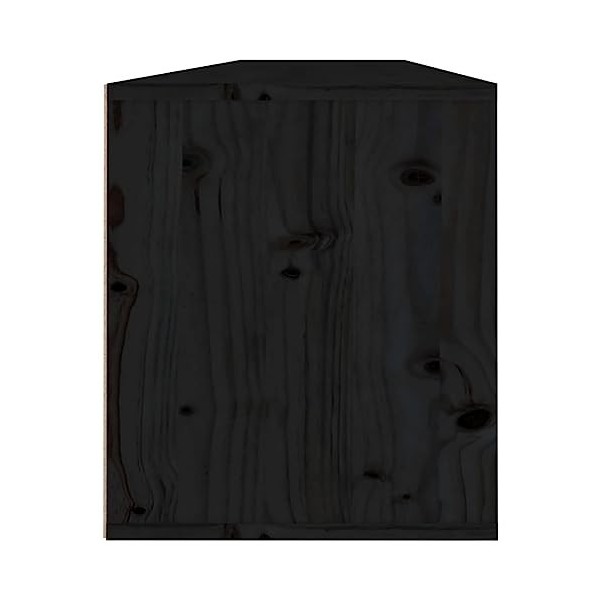 Metrile 80 x 30 x 35 cm - Armoire murale à 2 compartiments - En pin massif - Marron miel - Meuble pour salon, TV, meuble TV, 