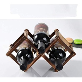 Casier À Vin Empilable - Casier À Vin Rouge Salon en Bois Massif Présentoir De Style Européen Noir Fumé Longueur 45X Large 12