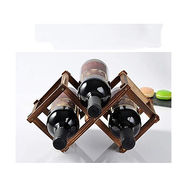 Casier À Vin Empilable - Casier À Vin Rouge Salon en Bois Massif Présentoir De Style Européen Noir Fumé Longueur 45X Large 12