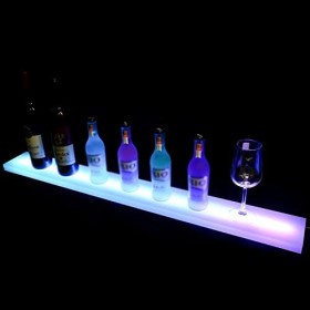 Éclairage De Bar À La Maison Casiers À Vin Étagère Daffichage De Bouteille dalcool Éclairée par LED Comprend Un Présentoir 