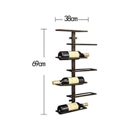 ELEdvb Casier à vin, casier à vin Mural rétro américain Contient 5/7/9 Bouteilles Taille : 38 * 69 * 10 cm 