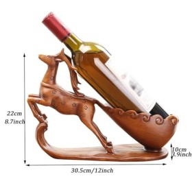 MObyat Casier à vin Casier à vin créatif en Forme de cerf, Support de Bouteille de vin en résine, présentoirs rétro, Porte-Bo